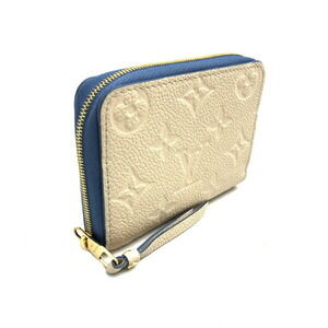 Louis Vuitton Coin Wallet Case Empreinte Zippy Purse Blue Jean Creme